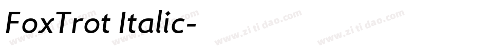 FoxTrot Italic字体转换